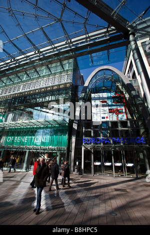 Entrée au centre commercial Europa Passage à Hambourg, Allemagne Banque D'Images