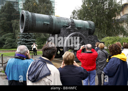 Tsar Pushka Cannon, Kremlin, Moscou, Russie Banque D'Images