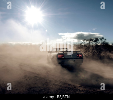 Ford Mustang GT en désert de Mojave, usa Banque D'Images