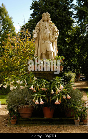 Chelsea Physic Garden et statue de Sir Hans Sloane, Londres. Banque D'Images