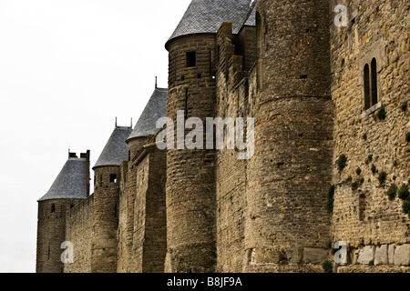 FRANCE, Carcassonne. En France Carcassonne - un château médiéval fortifié Banque D'Images