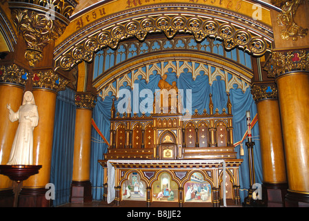 Montréal l'autel de la Basilique Notre Dame au Canada Banque D'Images