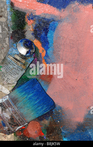 Résumé fond peint avec beaucoup de couleurs et de brosse vitraux Banque D'Images