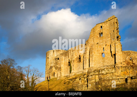 Les ruines du château Barnard Castle County Durham Angleterre Banque D'Images