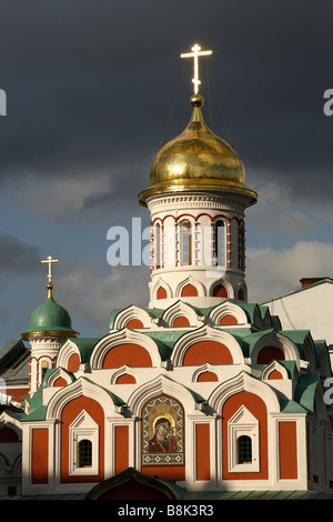 La Cathédrale de Kazan, de la Place Rouge, Moscou, Russie Banque D'Images