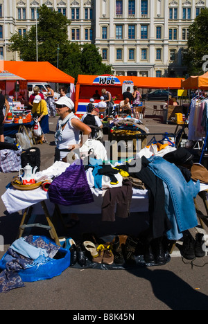 Hietalahti brocante dans le centre d'Helsinki Finlande Europe Banque D'Images