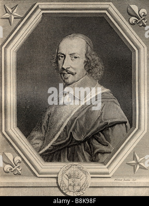 Cardinal Jules Mazarin, 1602 - 1661. Cardinal italien, diplomate et politicien. Banque D'Images