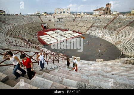 Arena, amphithéâtre, Vérone, Vénétie, Italie Banque D'Images