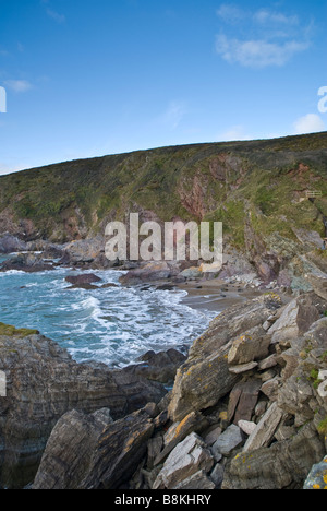 Près du village de Whitsand Bay de Freathy, Cornwall Banque D'Images