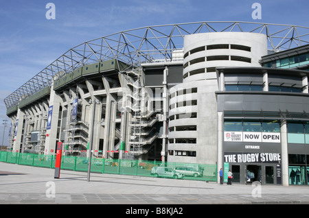 Le stade de Twickenham Rugby store tribune ouest Banque D'Images