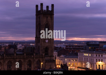 Soirée Coucher de soleil sur Liverpool Banque D'Images