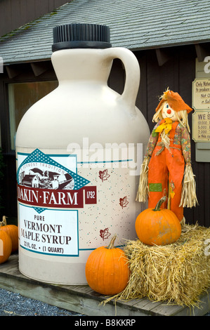 Une saison d'automne à l'épouvantail de cour de ferme à South Burlington Dakin Vermont USA Banque D'Images