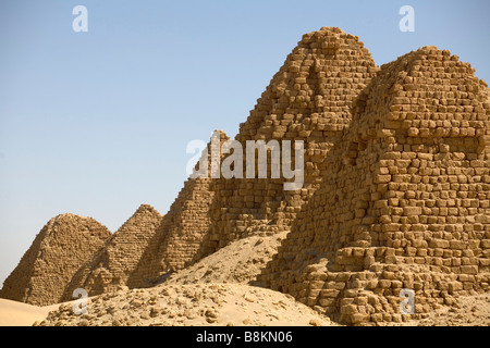 Pyramides pharaoniques de l'ancien royaume de Napata Nuri, Soudan Banque D'Images