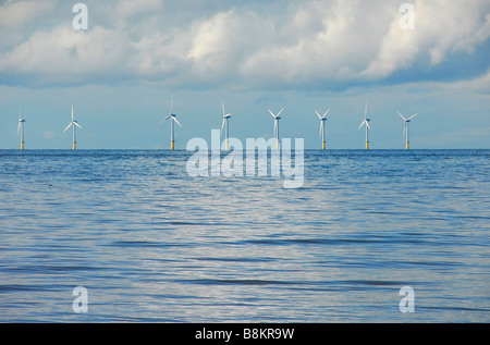 Parc éolien offshore North Hoyle, au nord du Pays de Galles Banque D'Images