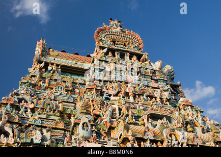 Tamil Nadu Inde Ranganasthwamy Aalinaadan Temple Sri Tiruchirappalli 4e Thiruveedhi Gopuram Banque D'Images