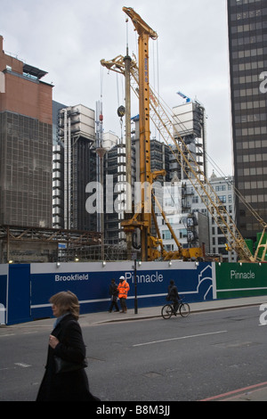 Un nouveau gratte-ciel en construction dans la ville de Londres Banque D'Images
