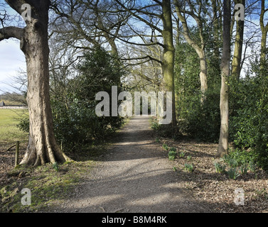 Le sentier baddesley clinton estate Midlands England uk warwickshire Banque D'Images