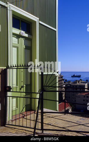 Cerro Bellavista Pasteur crecer Valparaíso au Chili Banque D'Images