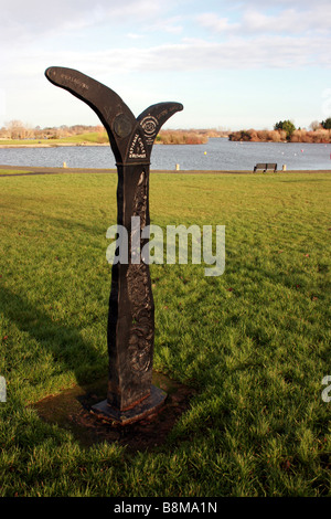 National Cycle Network signe à Craigavon, Lacs County Armagh, en Irlande du Nord Banque D'Images