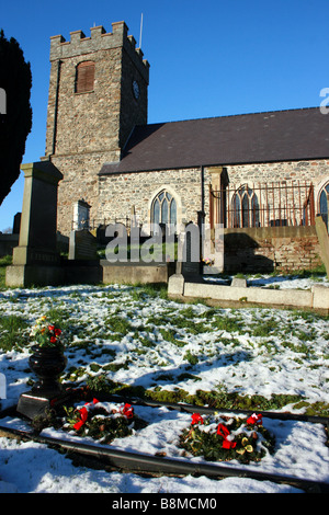 Dromore cathédrale en hiver, comté de Down, Irlande du Nord Banque D'Images