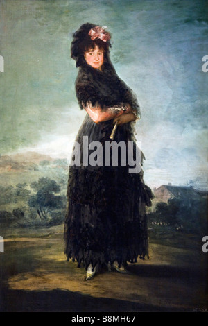 Portrait of Mariana Waldstein peint par Francisco Goya Musée du Louvre Paris France Europe UE Banque D'Images