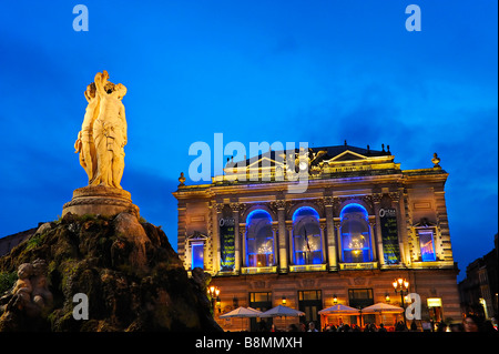 L'opéra et la comédie à Montpellier, France. Banque D'Images