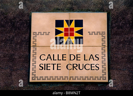 Calle de Las Siete Cruces, Quito, Pichincha Province, l'Équateur, en Amérique du Sud Banque D'Images