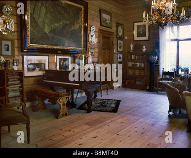 Intérieur de Edvard Griegs 'résidence' Troldhaugen, Bergen, Norvège Banque D'Images