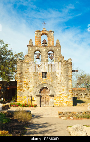 Mission Espada, Mission Trail, San Antonio, Texas, USA Banque D'Images