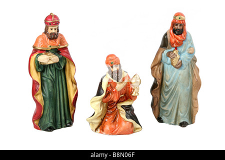 Trois sages figurines pour Noël. Banque D'Images