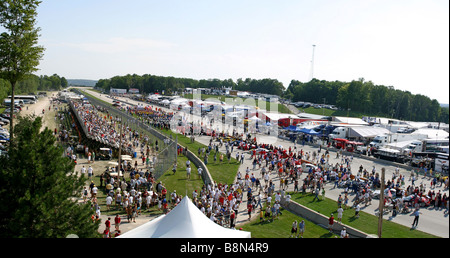Avant-course ALMS Panorama Road America race track Banque D'Images