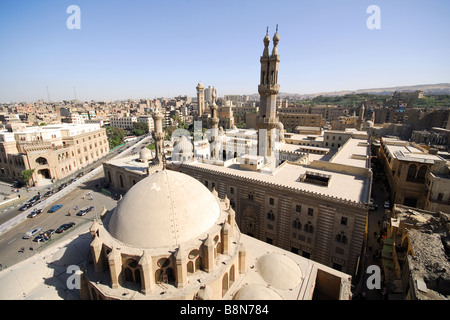 Le Caire, Égypte. Une vue sur la Mosquée de Mohammed Bay Abu'l-Dhahab de la mosquée Al-Azhar au Caire islamique. L'année 2009. Banque D'Images