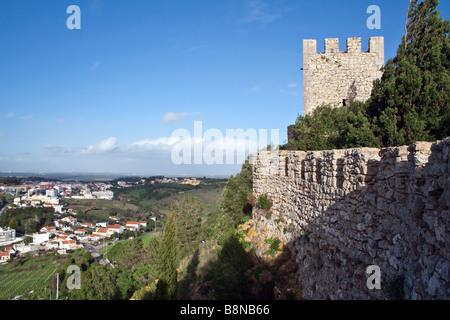 Château de Sesimbra, Portugal médiéval. Banque D'Images