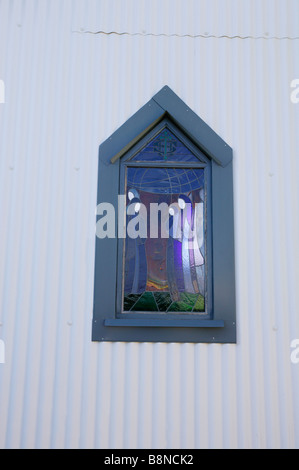 Au vitrail chapelle non confessionnel, Kaapsehoop Banque D'Images