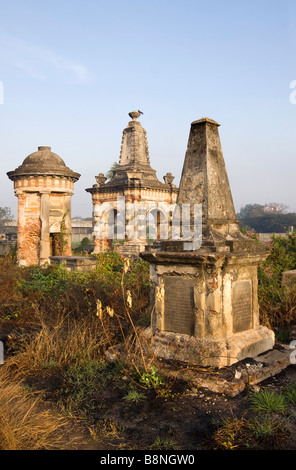 L'Inde Tamil Nadu Chennai St Marys cimetière tombes coloniale historique Banque D'Images
