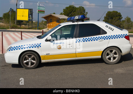 Voiture de police local Espagnol Espagne Banque D'Images