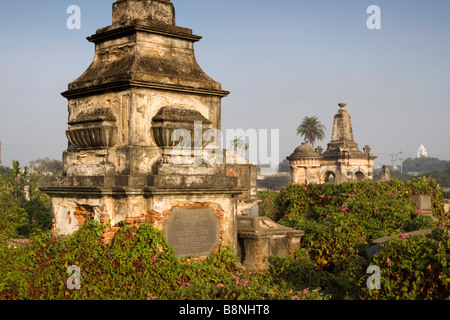L'Inde Tamil Nadu Chennai St Marys cimetière tombes coloniale historique Banque D'Images
