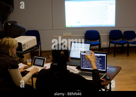 La Convention sur la liberté moderne Londres Angleterre 28 Février 2009 La salle de presse Banque D'Images