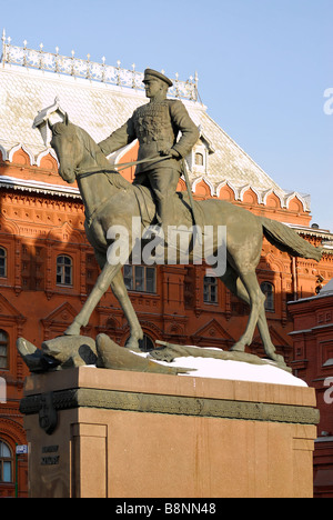 Statue du maréchal Joukov Russe Banque D'Images