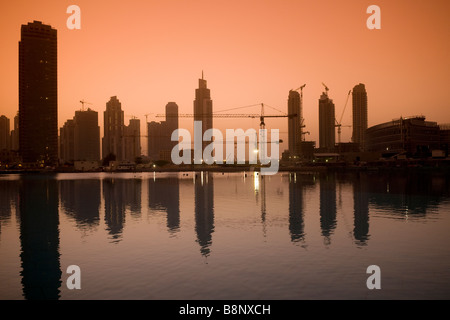 Dubai en construction, eau Banque D'Images