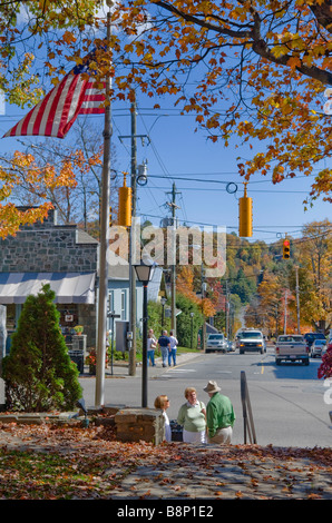 Scène de rue à Blowing Rock, N.C., USA Banque D'Images