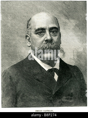 Emilio Castelar y Ripoll 1832 1899 président républicain espagnol Banque D'Images