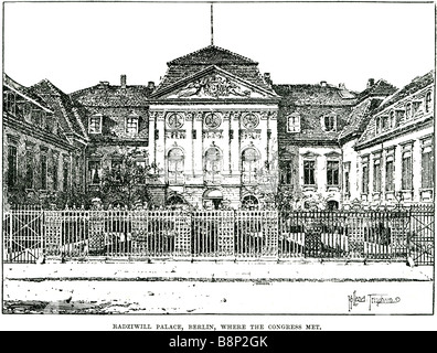 Palais Radziwill congrès de Berlin a rencontré 1878 accord russe anglo Banque D'Images