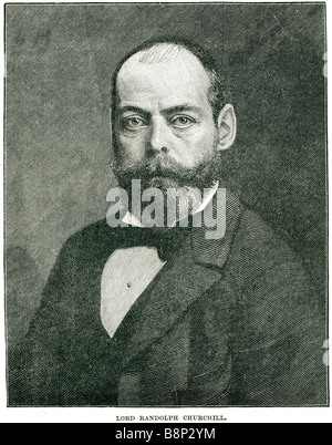 Lord Randolph Henry Spencer Churchill 1849 1895 homme d'État britannique Banque D'Images