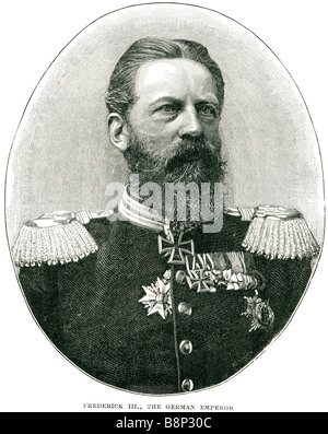 L'empereur allemand Frédéric III Roi de Prusse 1831 1888 Banque D'Images