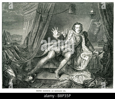 David Garrick comme Richard iii acteur dramaturge directeur de théâtre pratique théâtrale Samuel Johnson Banque D'Images