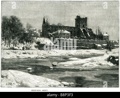 Abbaye de Jedburgh Ecosse augustinien en ruine Banque D'Images