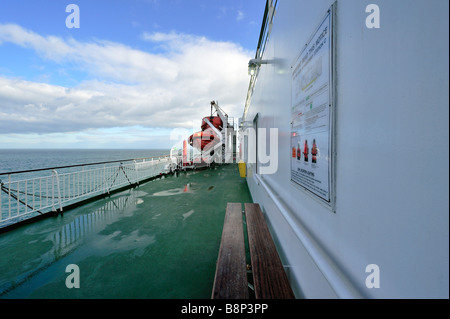 Pont de bateau sur le navire à passagers Banque D'Images