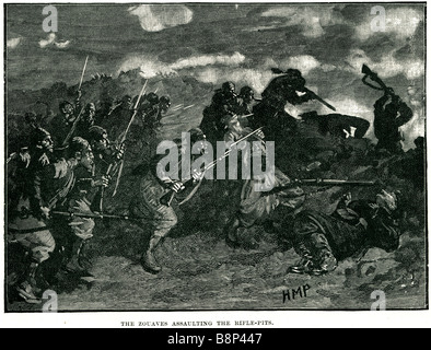 Fusil d'assaut des zouaves-pits 1854 d'infanterie de l'armée française La Guerre de Crimée Banque D'Images