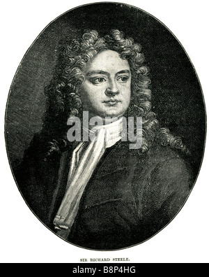 Sir Richard Steele 12 mars 1672 - 1 septembre 1729 L'écrivain irlandais le politicien Spectator magazine Banque D'Images